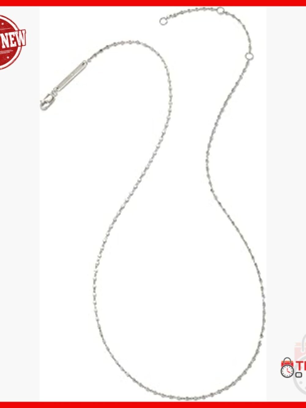 Sterling Silver Beaded Satellite Chain Necklace with 16" Length